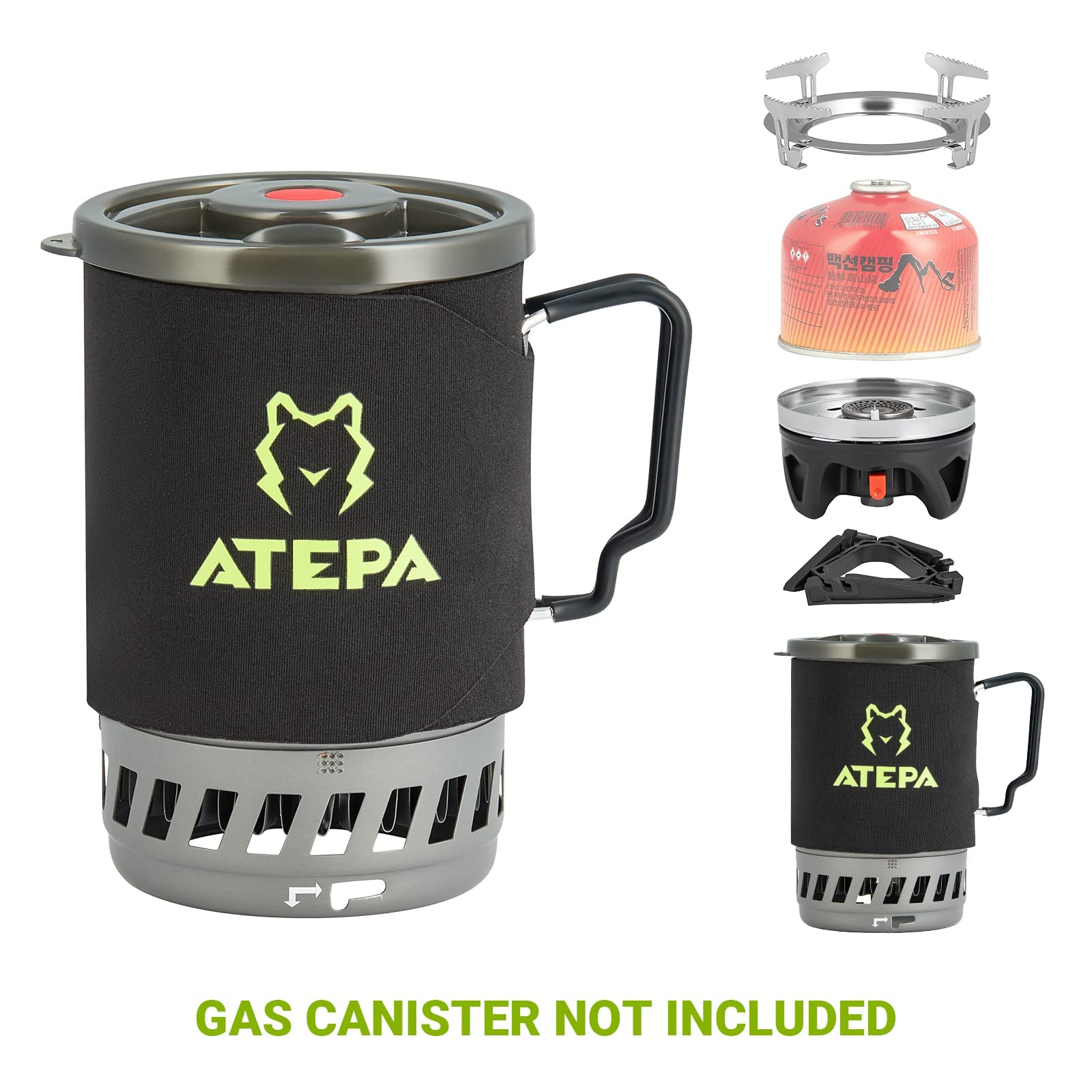 ATEPA TREKKER Portable Backpacking Stove 0.9L/1.8L