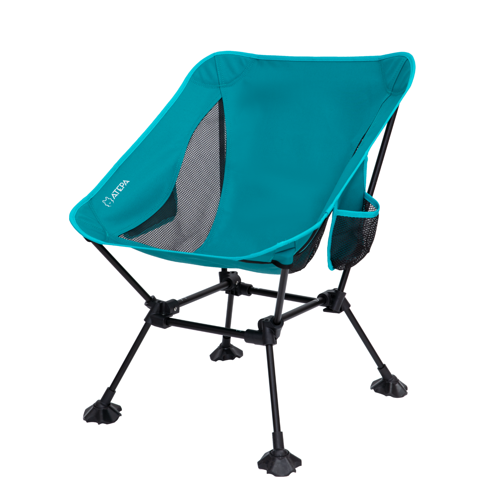 ATEPA Foldable Camping Chair Ultralight Square Tall Chair（2 Pack）