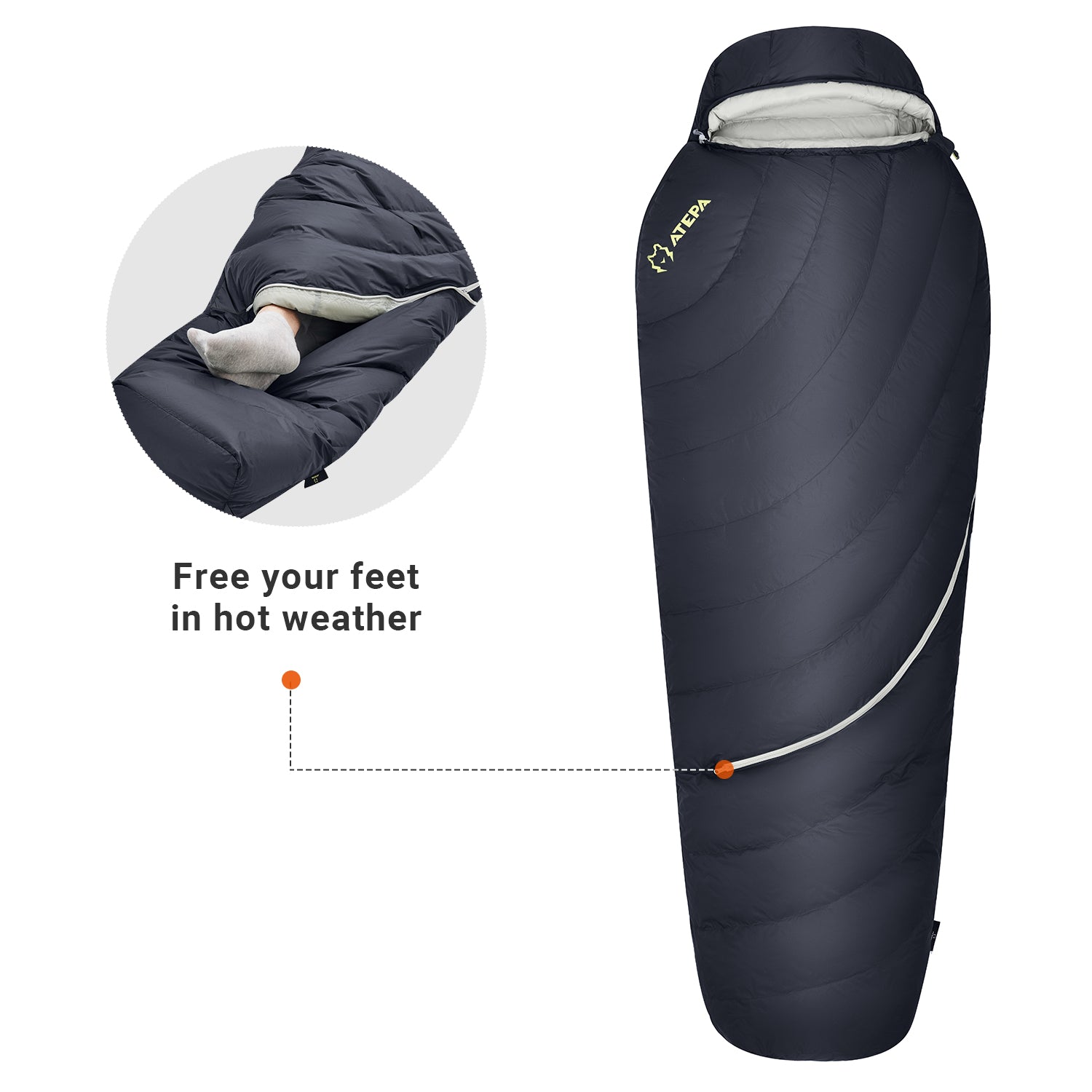 ATEPA DENALI 550L Down Sleeping Bag-Mummy