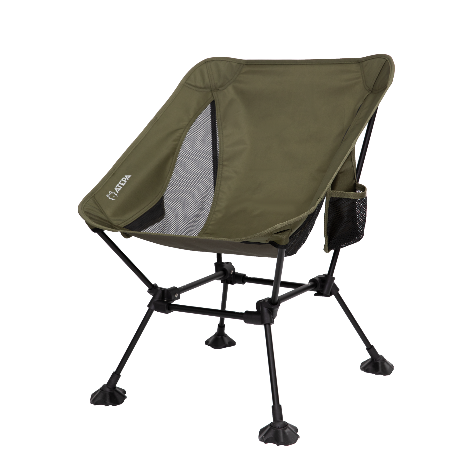 ATEPA Foldable Camping Chair Ultralight Square Tall Chair（2 Pack）