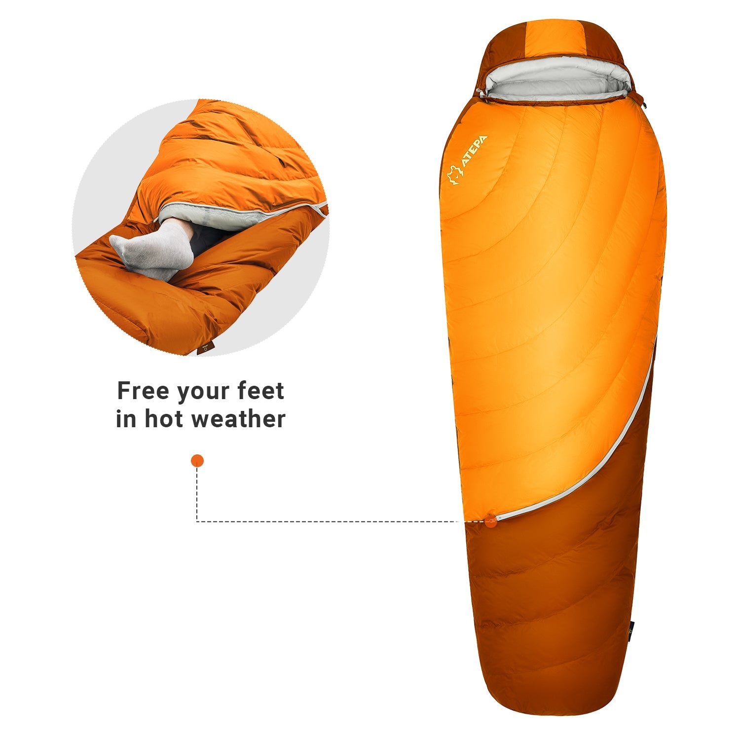 ATEPA DENALI 550L Down Sleeping Bag-Mummy