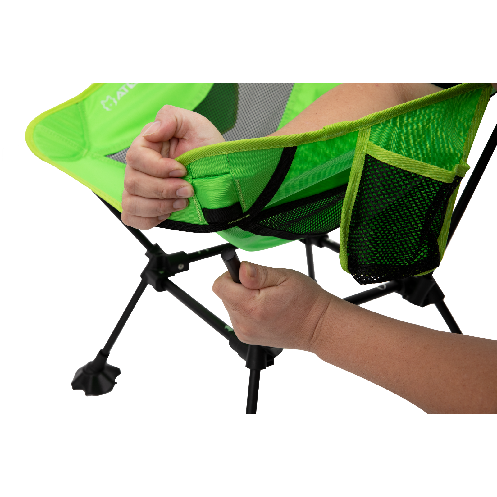 ATEPA Foldable Camping Chair Ultralight Square Tall Chair