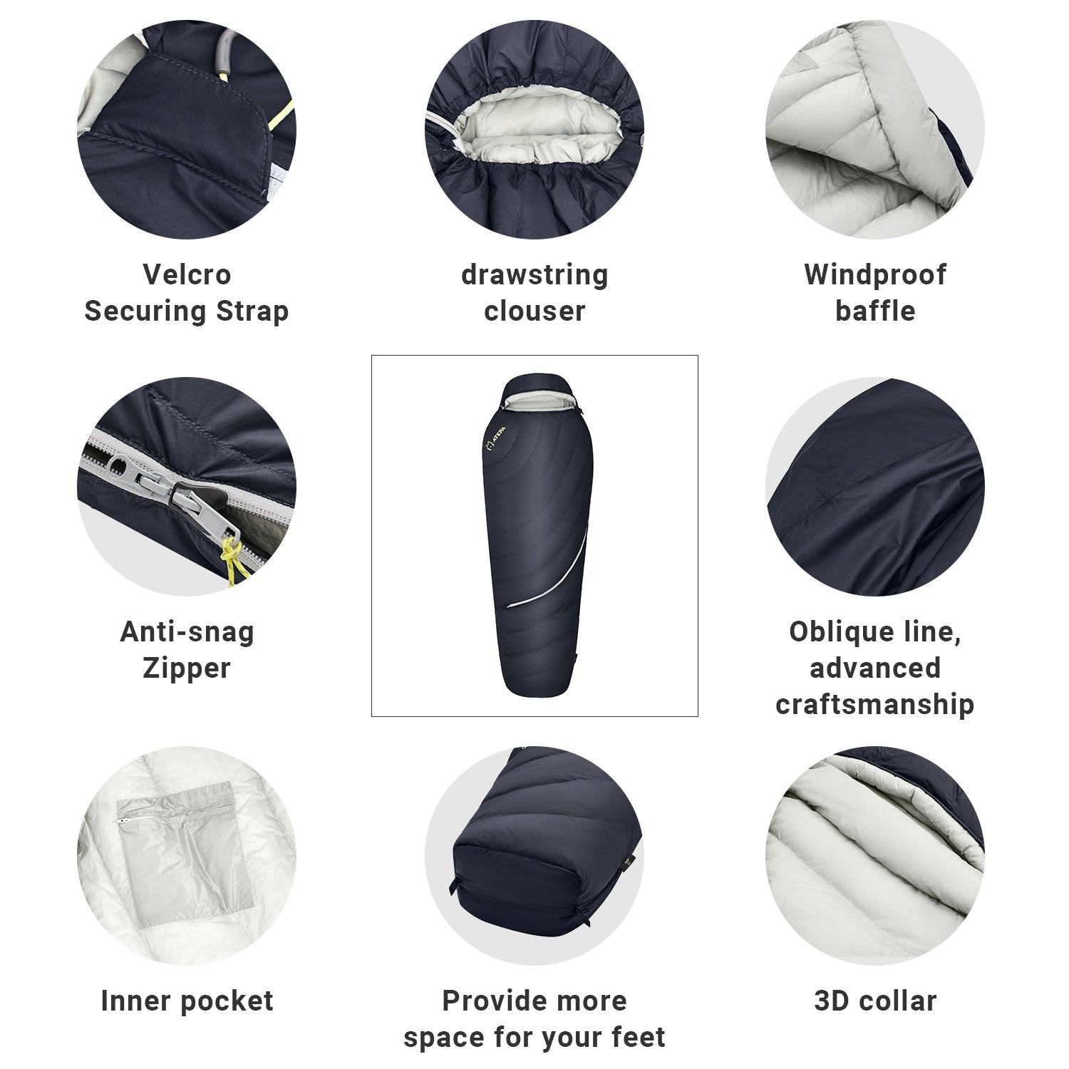 ATEPA DENALI 550L Down Sleeping Bag-Mummy