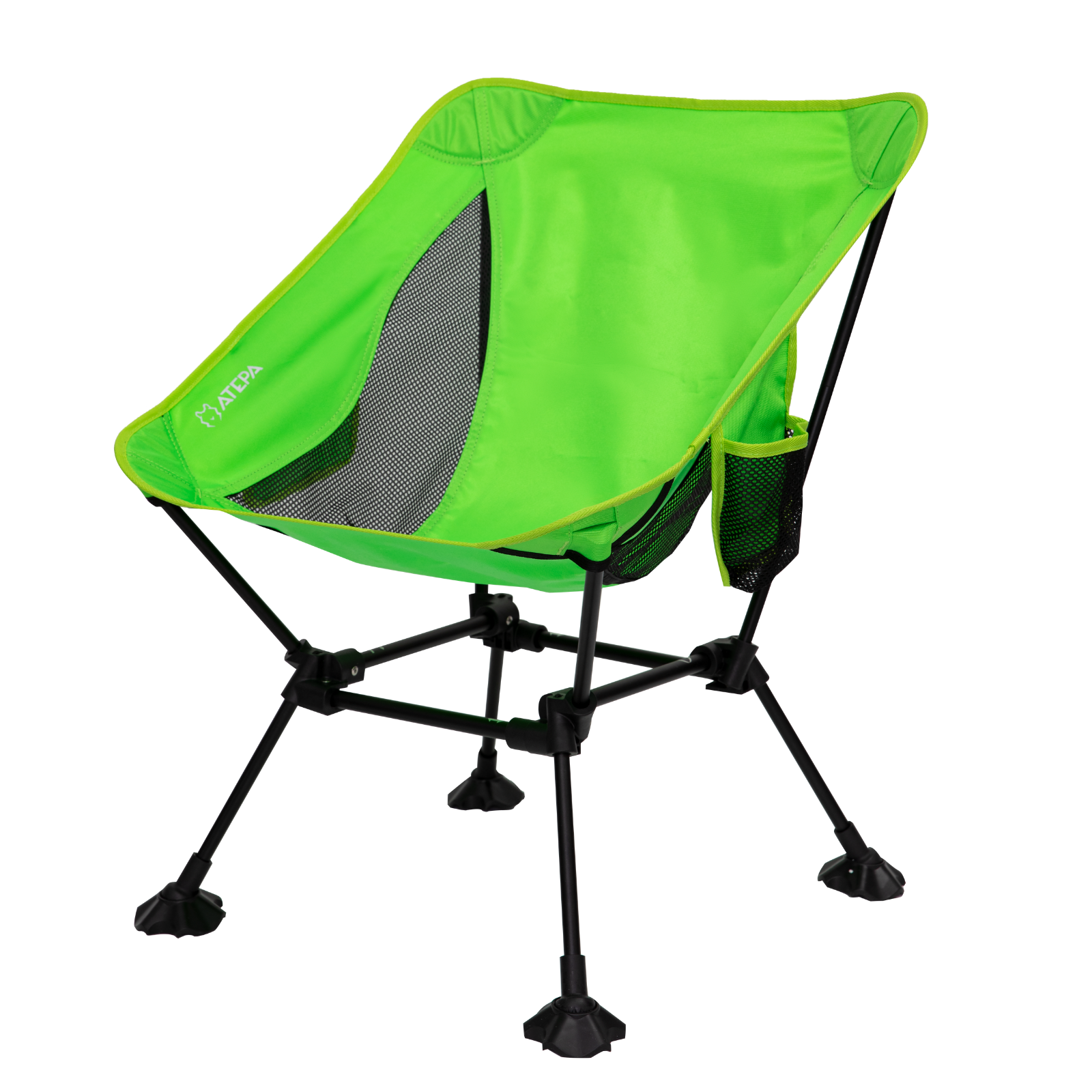 ATEPA Foldable Camping Chair Ultralight Square Tall Chair（2 Pack）