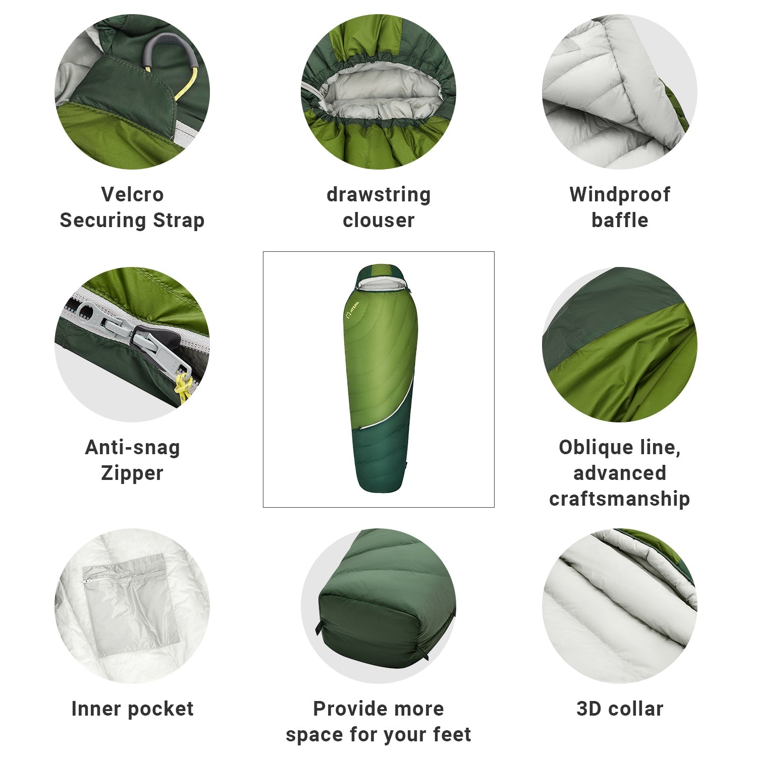 ATEPA DENALI 550L Down Sleeping Bag-Mummy