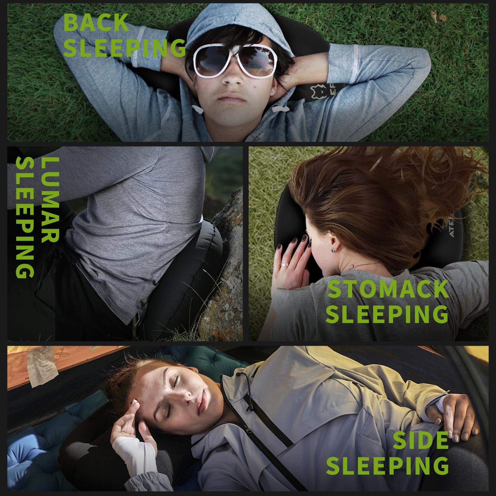 ATEPA VIRGA Air Pillow Ultralight Down Alternative Inflatable Travel Pillow