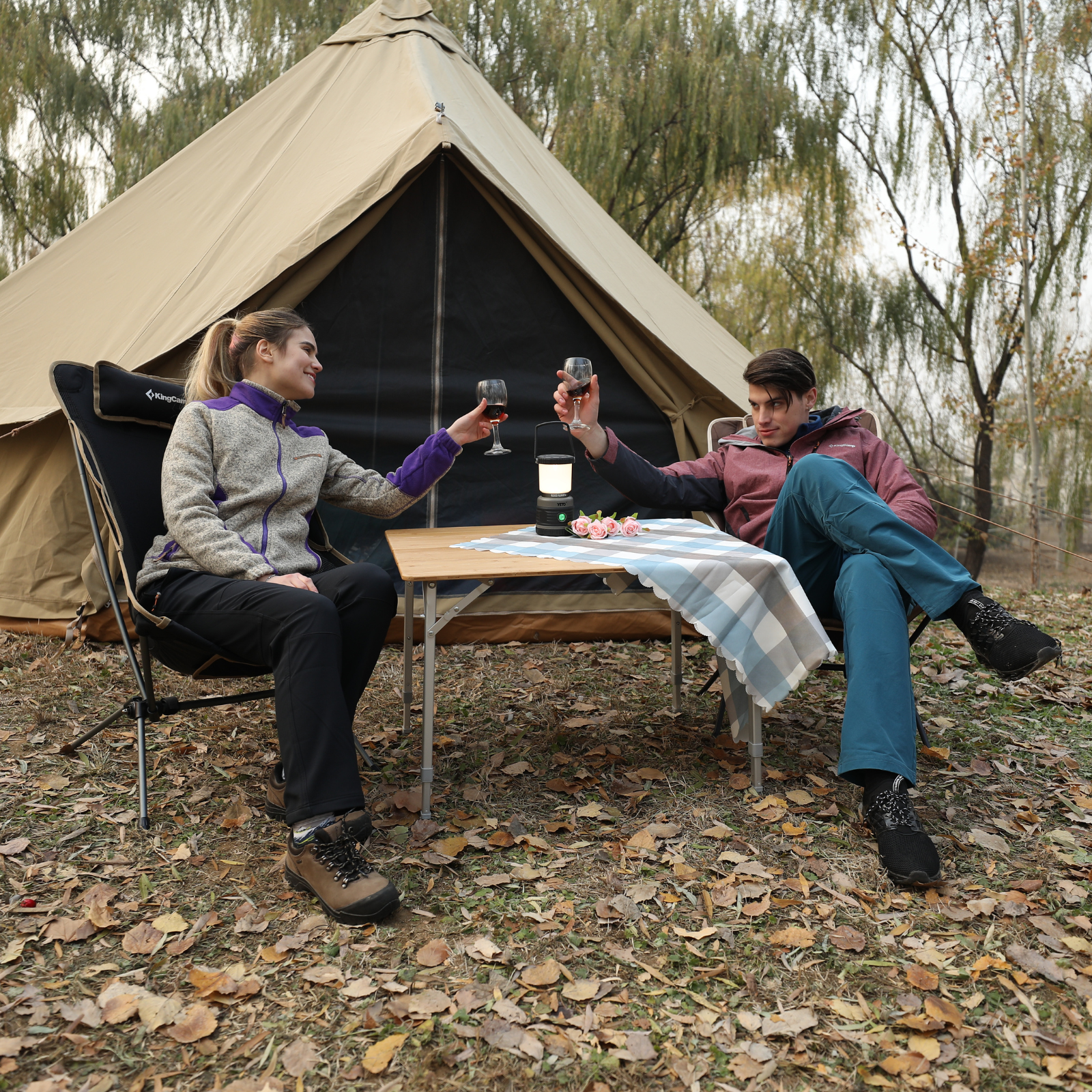 ATEPA Foldable Bamboo Camping Table 8060