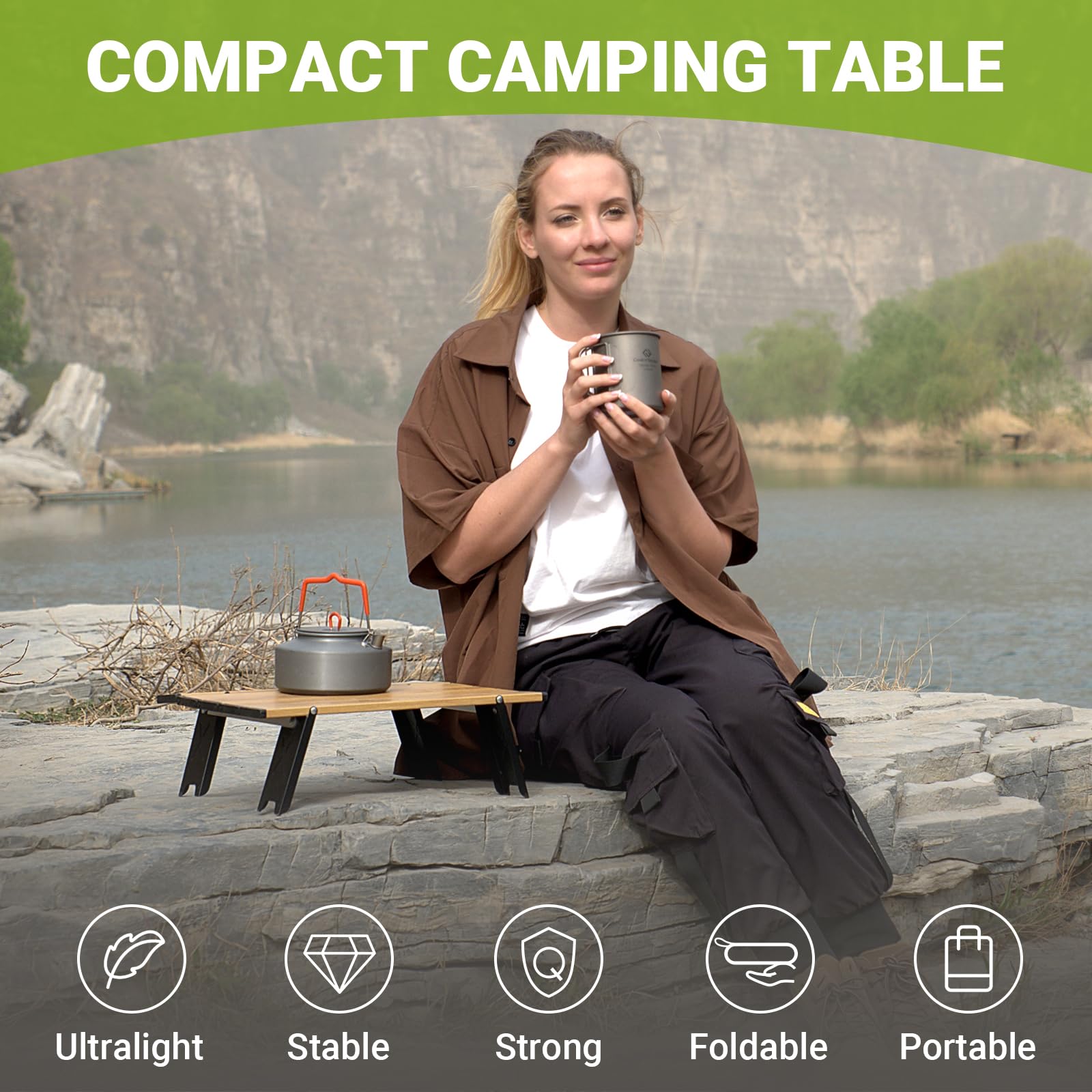 ATEPA Alunium Table Ultralight Compact for Camping