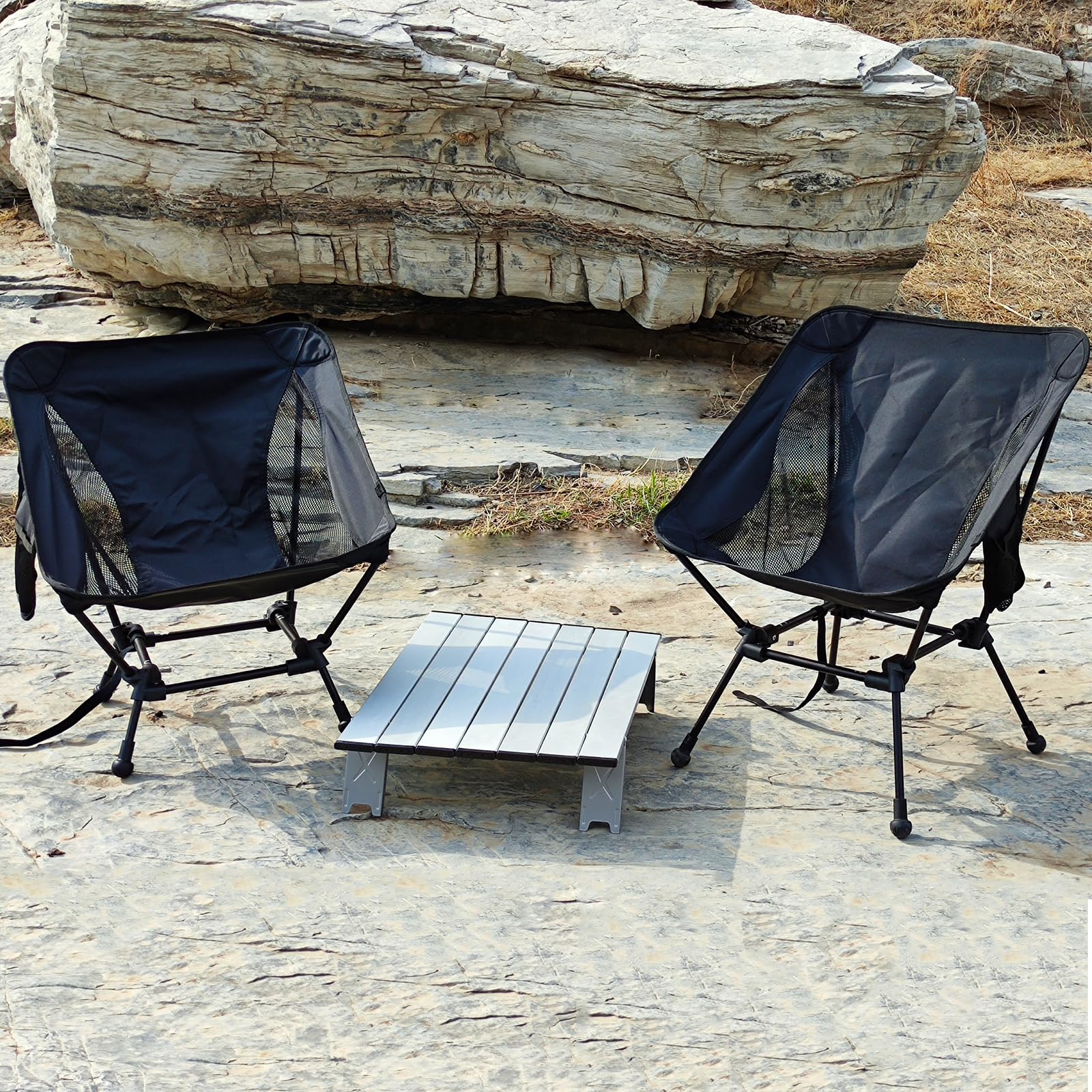 ATEPA Ultralight Square Low Chair Folding Chair